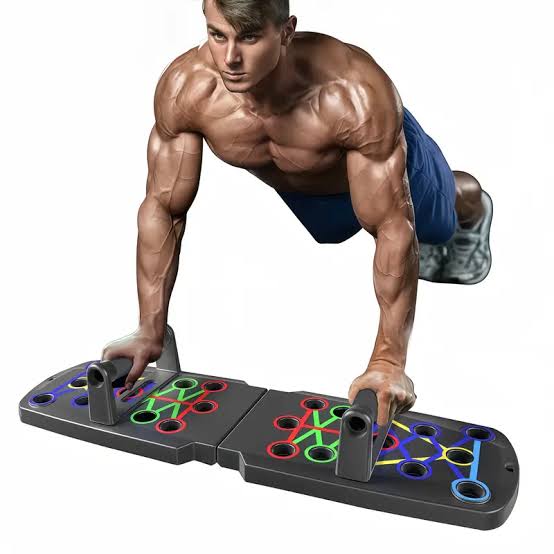 1Pc Multifunctional Folding Push-Up Board for Home and Gym Workouts - Build Strong Chest Muscles and Improve Overall Fitness