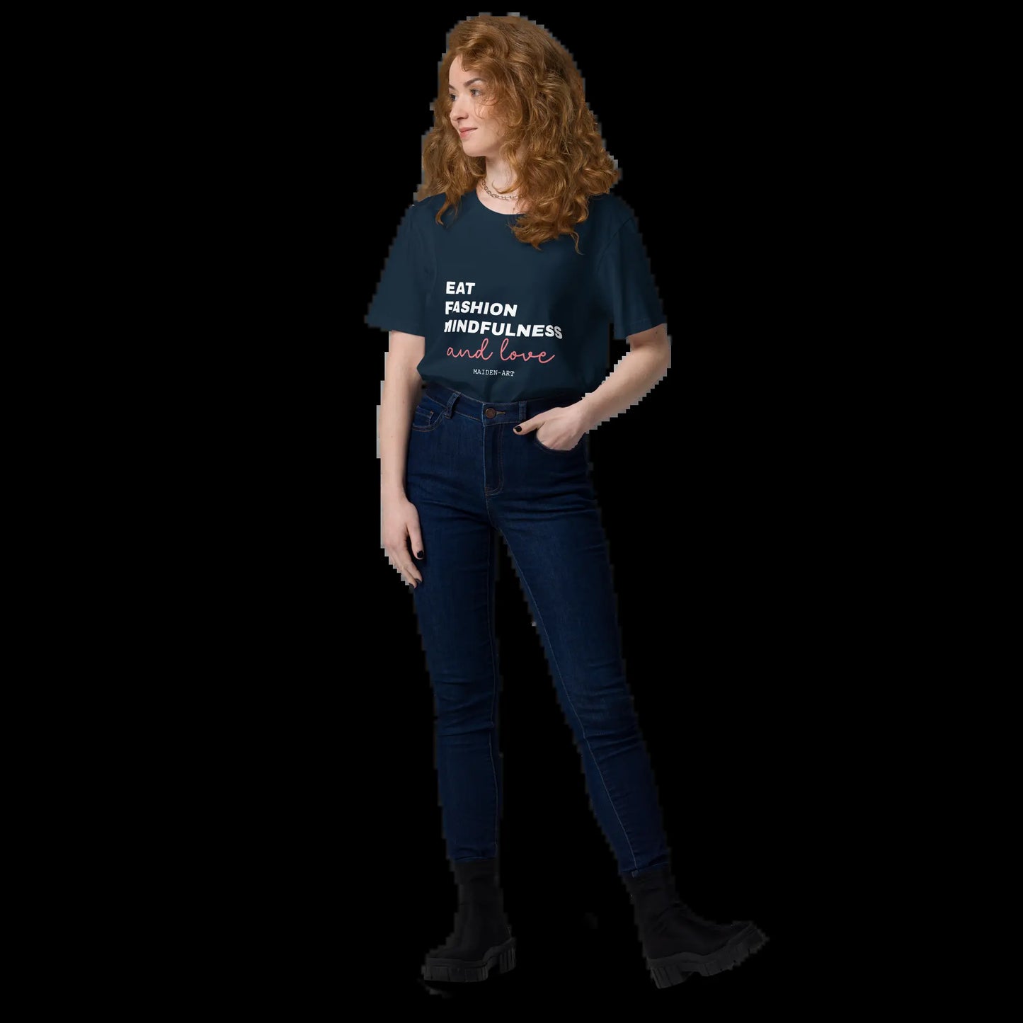 Eat, Fashion Mindfulness and Love Unisex Organic Cotton T-Shirt - Unisex T-Shirt