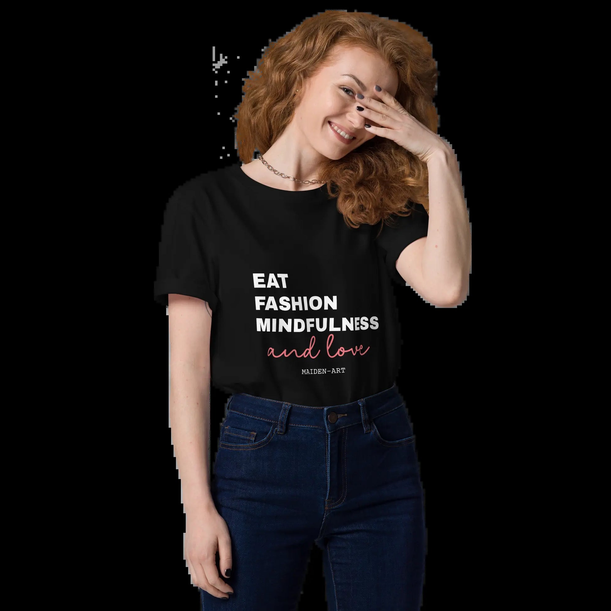Eat, Fashion Mindfulness and Love Unisex Organic Cotton T-Shirt - Unisex T-Shirt